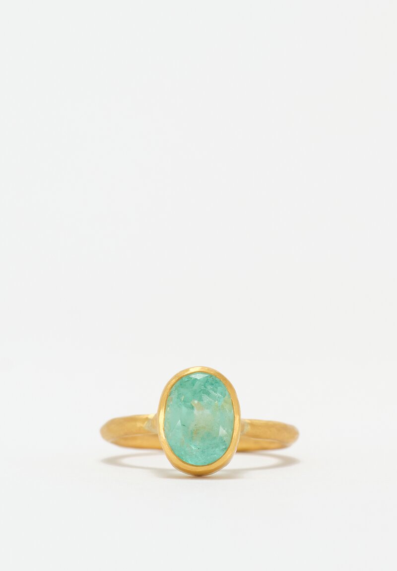 Margery Hirschey 22K Gold Oval Cut Emerald Ring