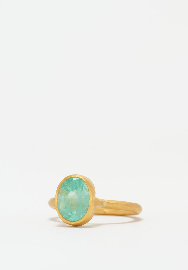 Margery Hirschey 22K Gold Oval Cut Emerald Ring