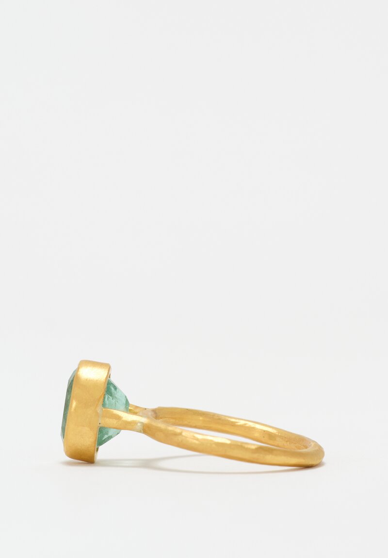 Margery Hirschey 22K Gold Oval Cut Emerald Ring
