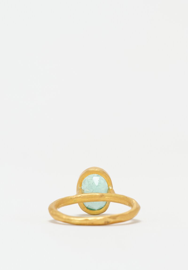 Margery Hirschey 22K Gold Oval Cut Emerald Ring