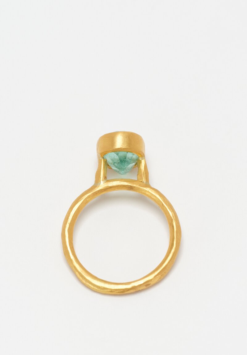 Margery Hirschey 22K Gold Oval Cut Emerald Ring
