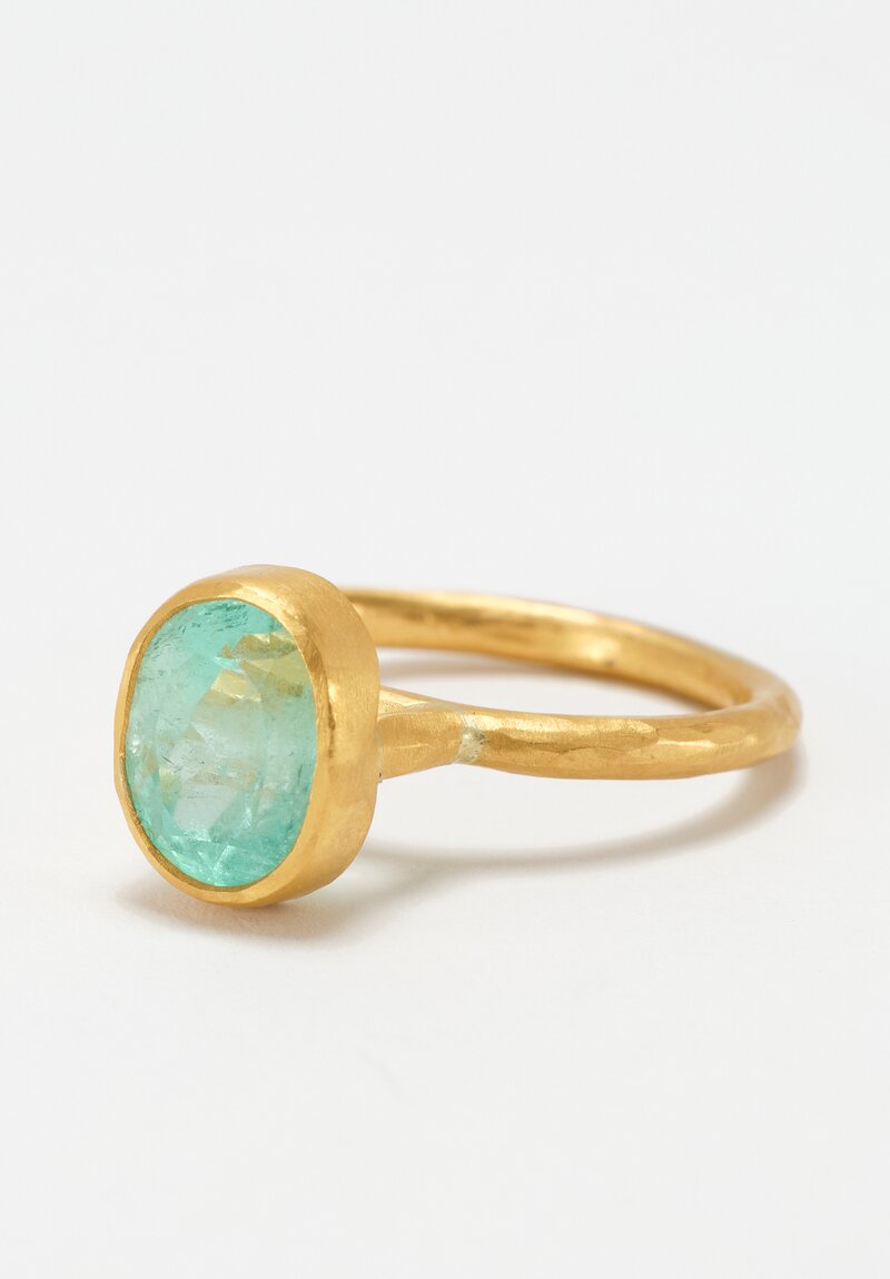 Margery Hirschey 22K Gold Oval Cut Emerald Ring