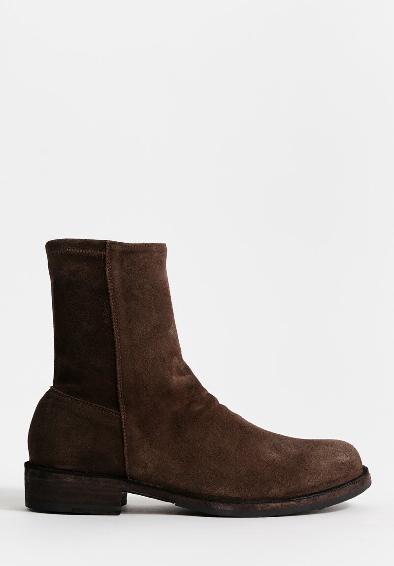 Officine Creative Legrand Stretch Suede Boot in Cachmire Brown