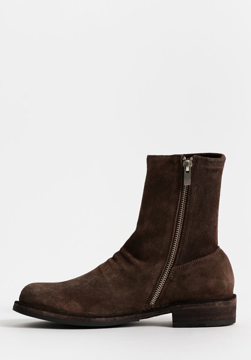 Officine Creative Legrand Stretch Suede Boot in Cachmire Brown