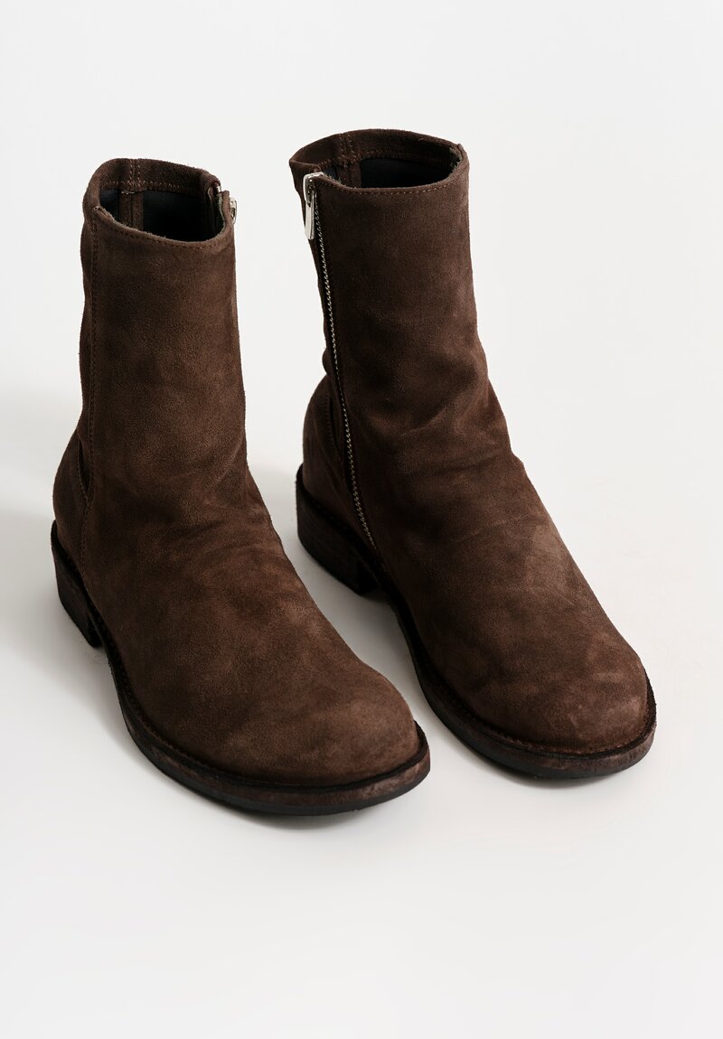 Officine Creative Legrand Stretch Suede Boot in Cachmire Brown