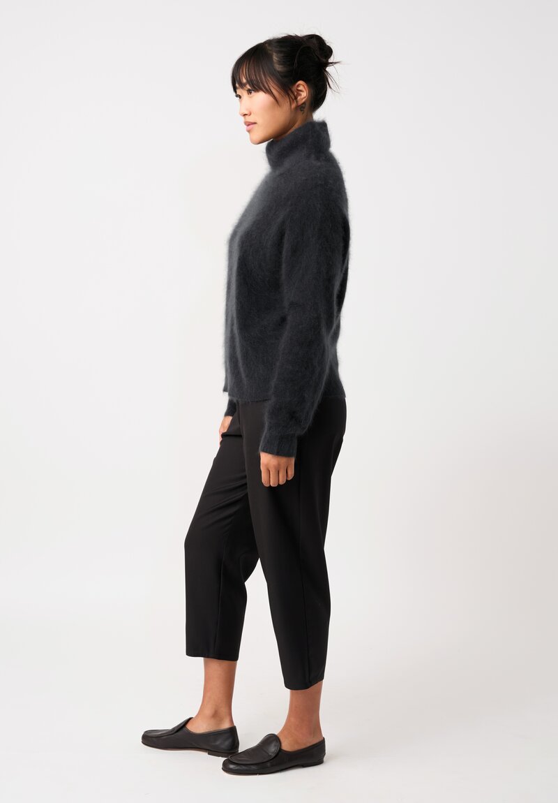 Iris Von Arnim Brushed Cashmere Embla Sweater in Kajal Black