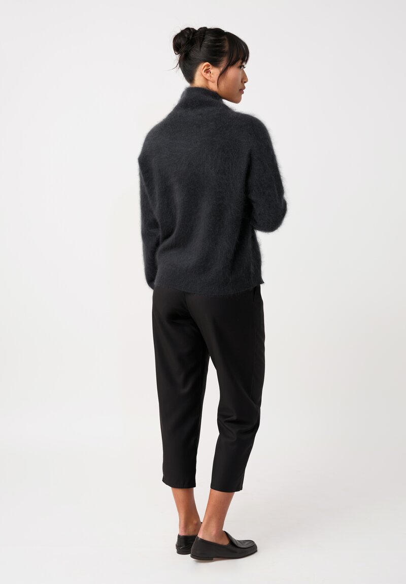 Iris Von Arnim Brushed Cashmere Embla Sweater in Kajal Black