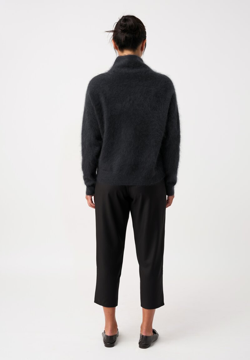 Iris Von Arnim Brushed Cashmere Embla Sweater in Kajal Black