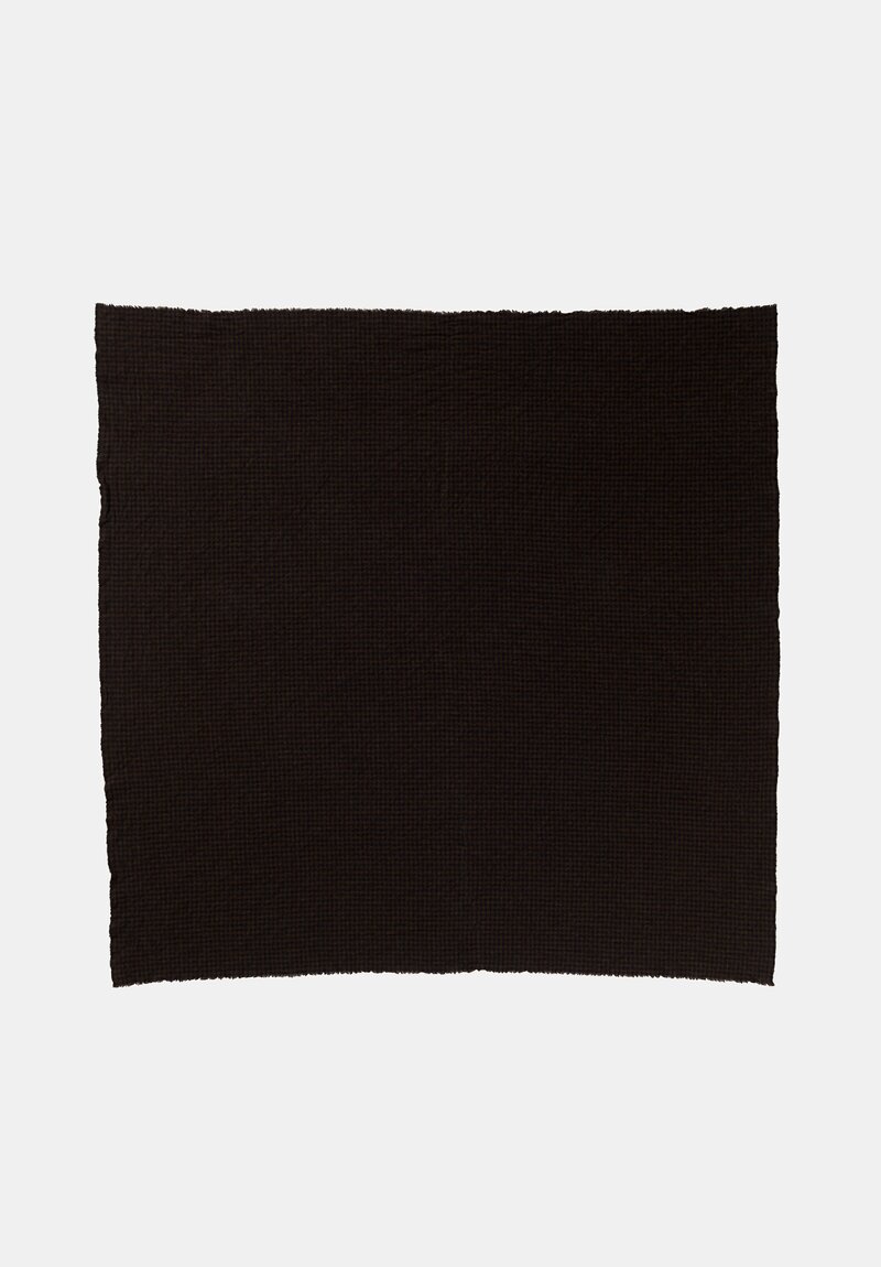 Daniela Gregis Washed Cashmere Scialle Scarf Dark Blue Checkered	