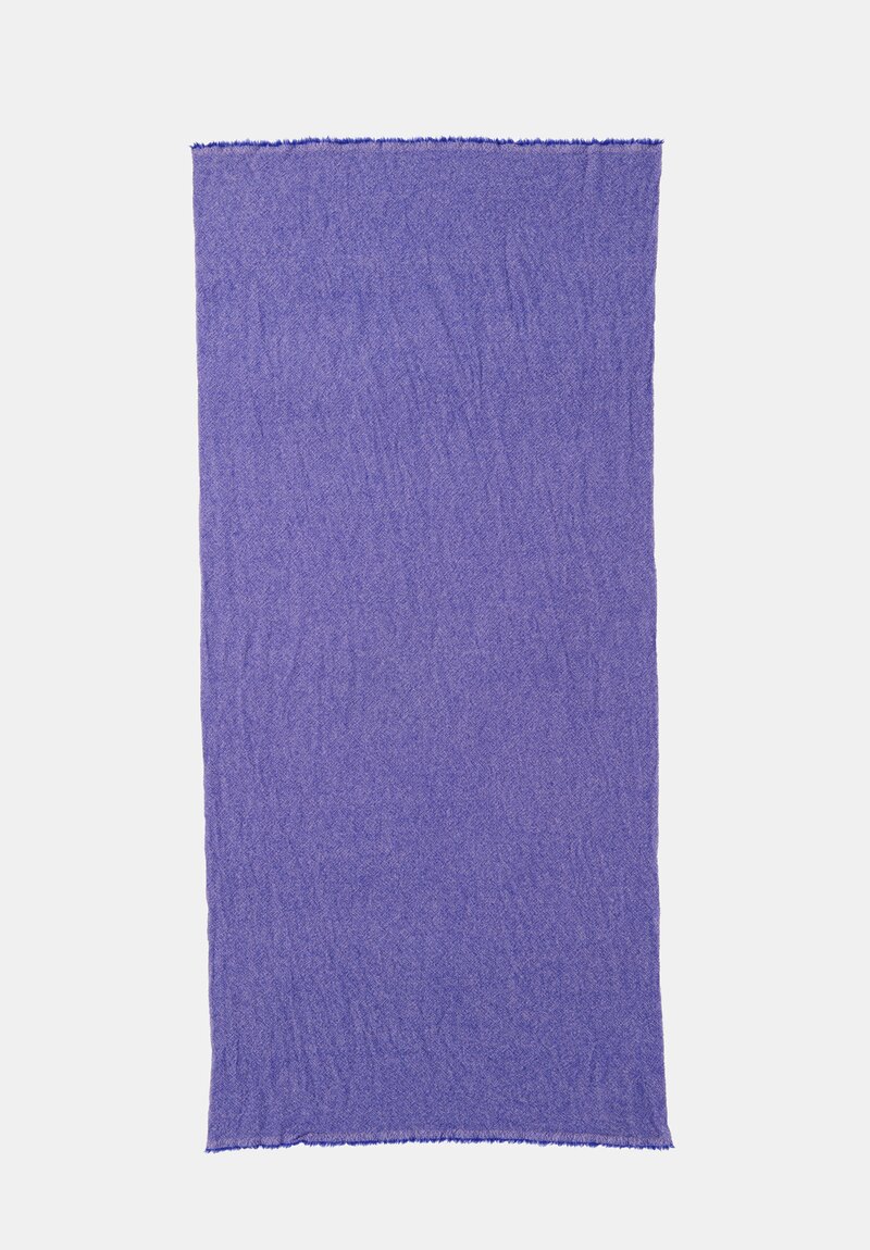 Daniela Gregis Washed Cashmere Metà Scarf Pink & Electric Blue	