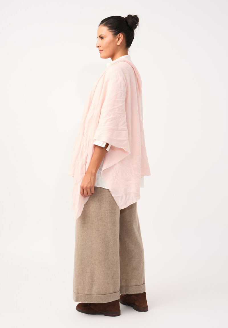 Daniela Gregis Washed Cashmere Meta Scarf in Chiaro Pink