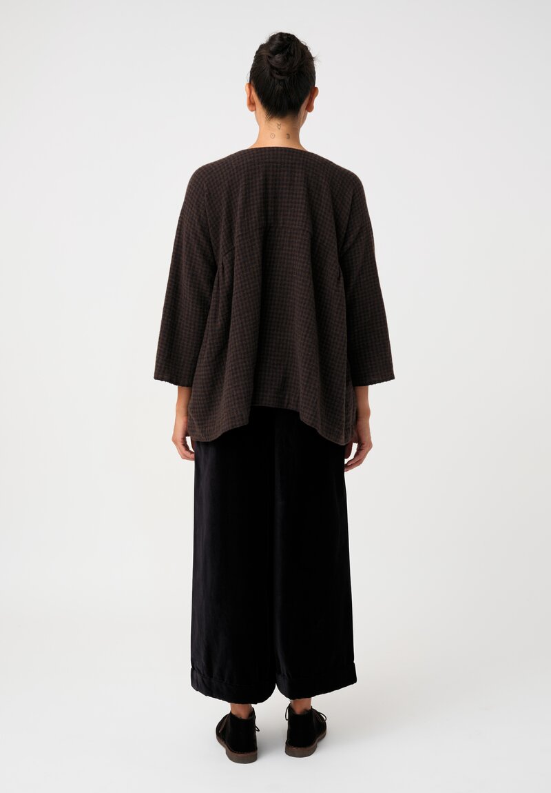 Daniela Gregis Washed Cotton Velvet Pigiama Tasche Pants in Navy Blue	