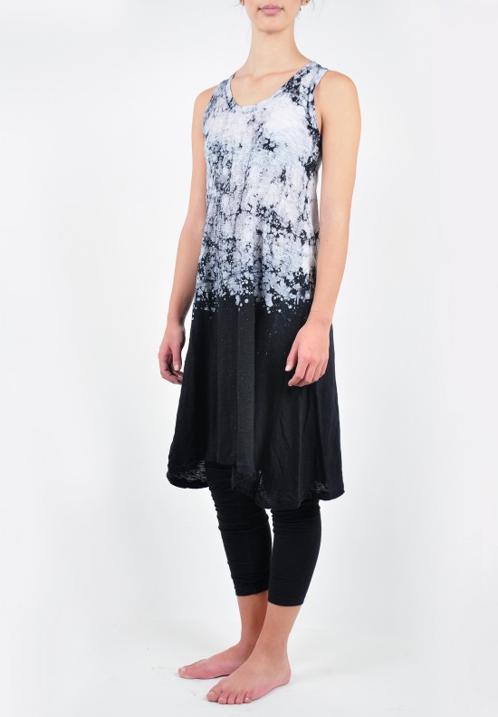 Gilda Midani Tie Dye Tank Dress in Black & White