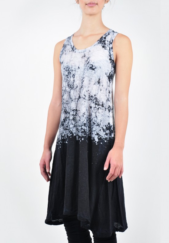 Gilda Midani Tie Dye Tank Dress in Black & White