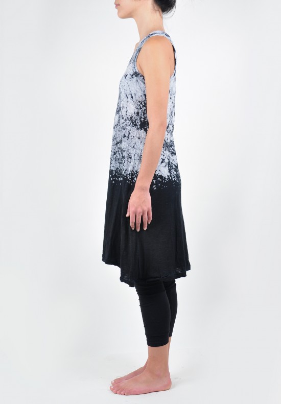 Gilda Midani Tie Dye Tank Dress in Black & White