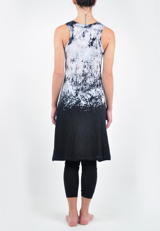 Gilda Midani Tie Dye Tank Dress in Black & White