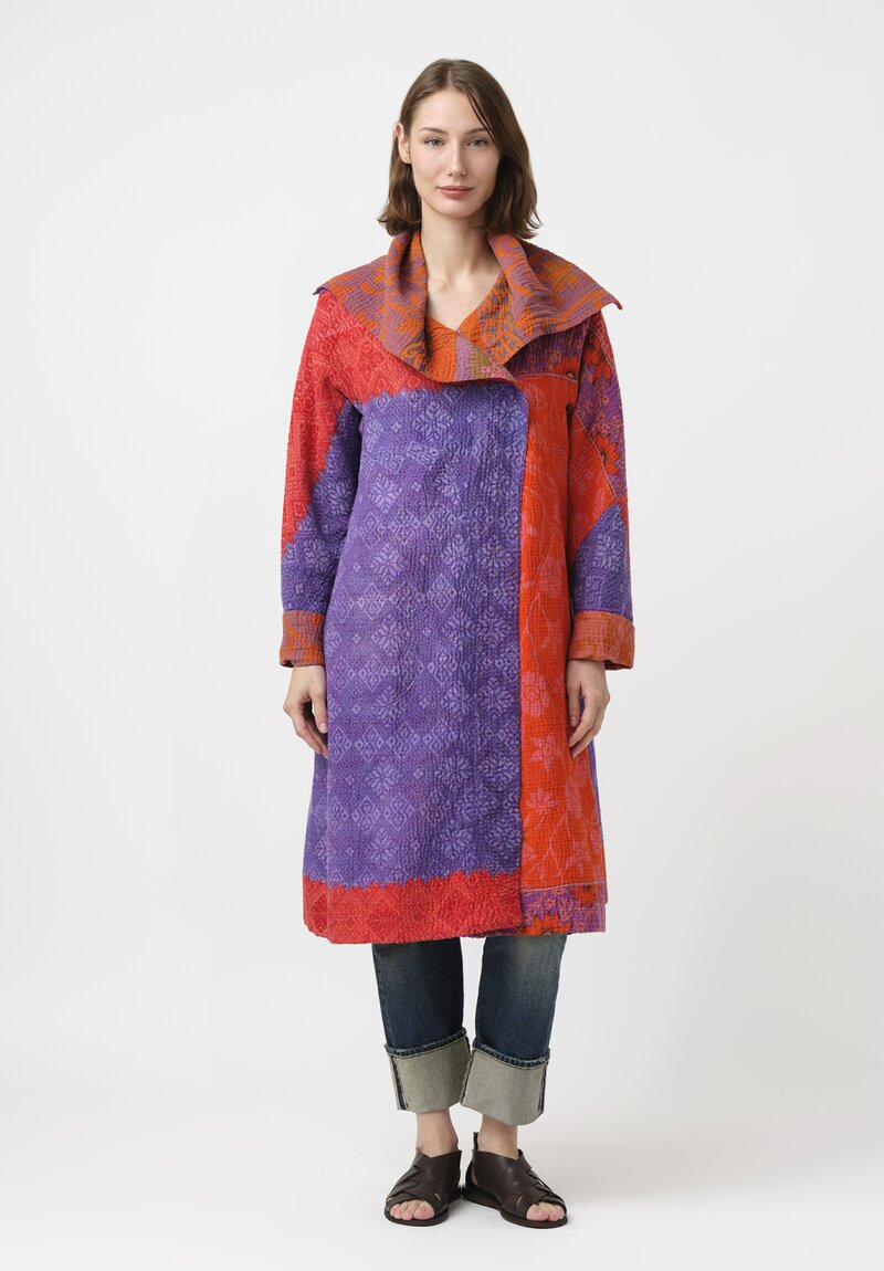 Mieko Mintz Cotton Over-Dyed A-Line Coat