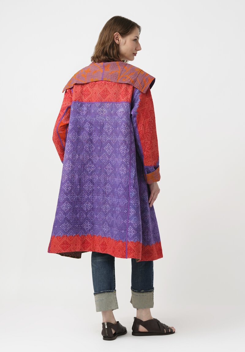 Mieko Mintz Cotton Over-Dyed A-Line Coat