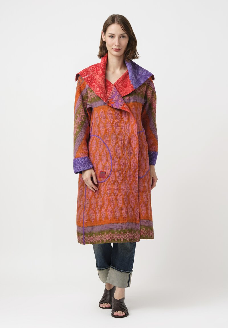 Mieko Mintz Cotton Over-Dyed A-Line Coat