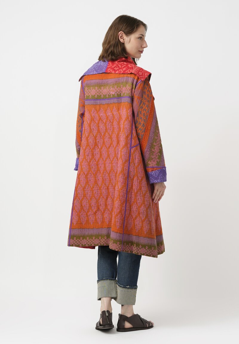 Mieko Mintz Cotton Over-Dyed A-Line Coat