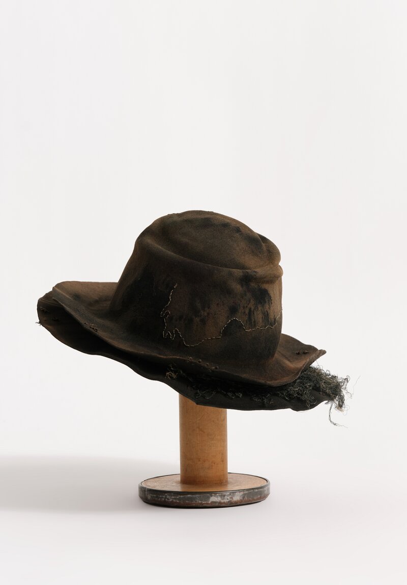 Horisaki Design & Handel Rabbit & Beaver Fur Felt Hat with Peek-a-Boo Silk Veiling