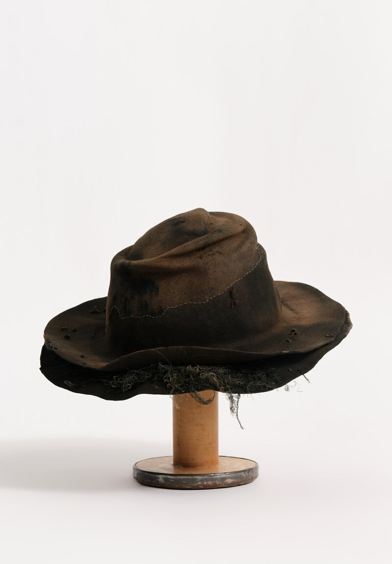 Horisaki Design & Handel Rabbit & Beaver Fur Felt Hat with Peek-a-Boo Silk Veiling