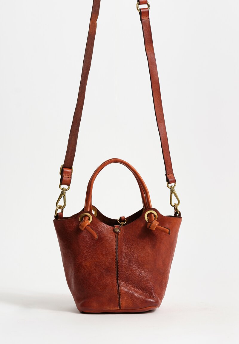 CAMPOMAGGI / ショルダーバッグ/レザー/BRW// Campomaggi Leather Doris Small Shopping Bag in Cognac Brown