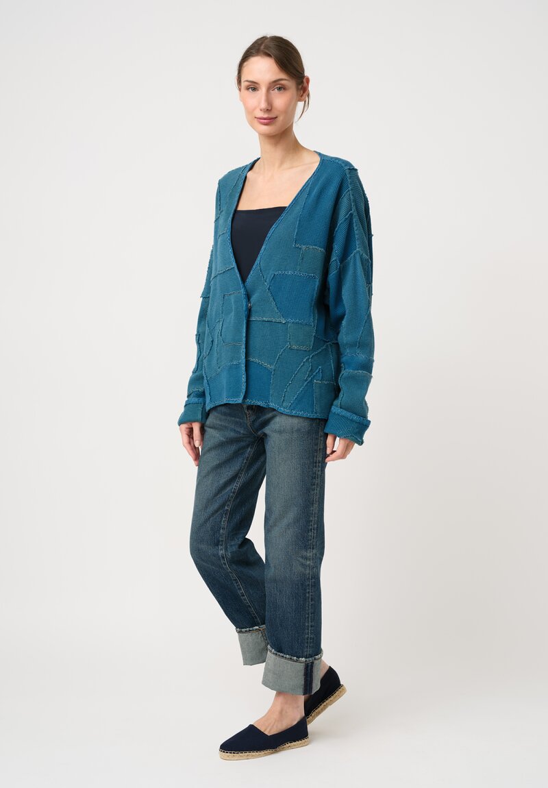 Alabama Chanin Zero Waste Cotton Waffle Knit Patchwork Jacket