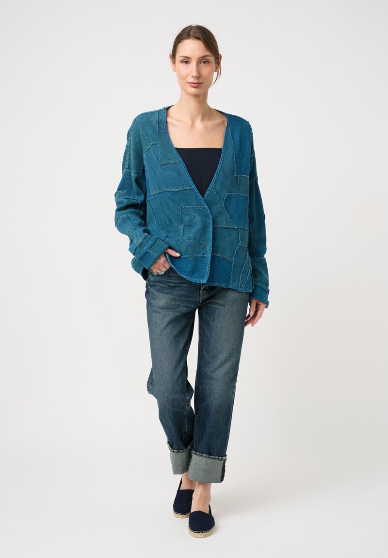 Alabama Chanin Zero Waste Cotton Waffle Knit Patchwork Jacket