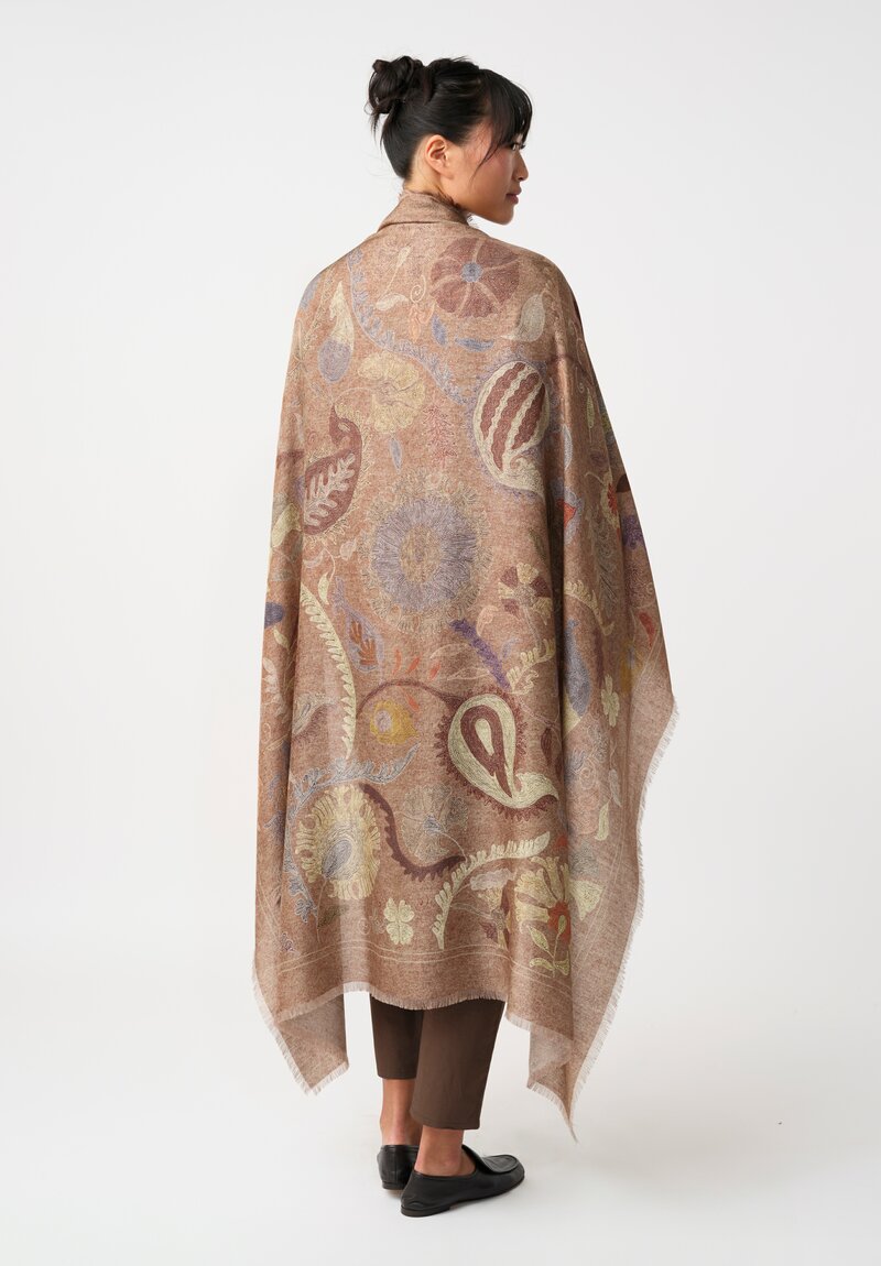 Alonpi Silk Cashmere Cashew Fringe Scarf