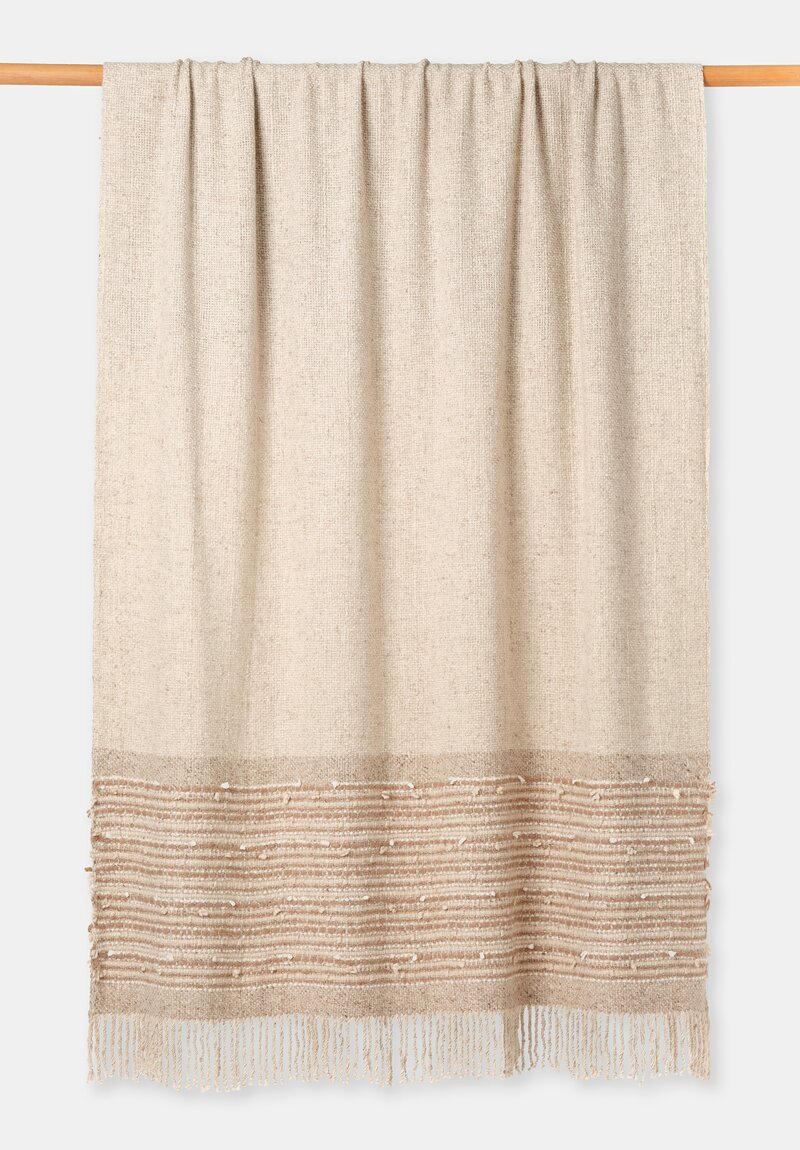 Alonpi Cashmere Tweed Lia Fringed Throw