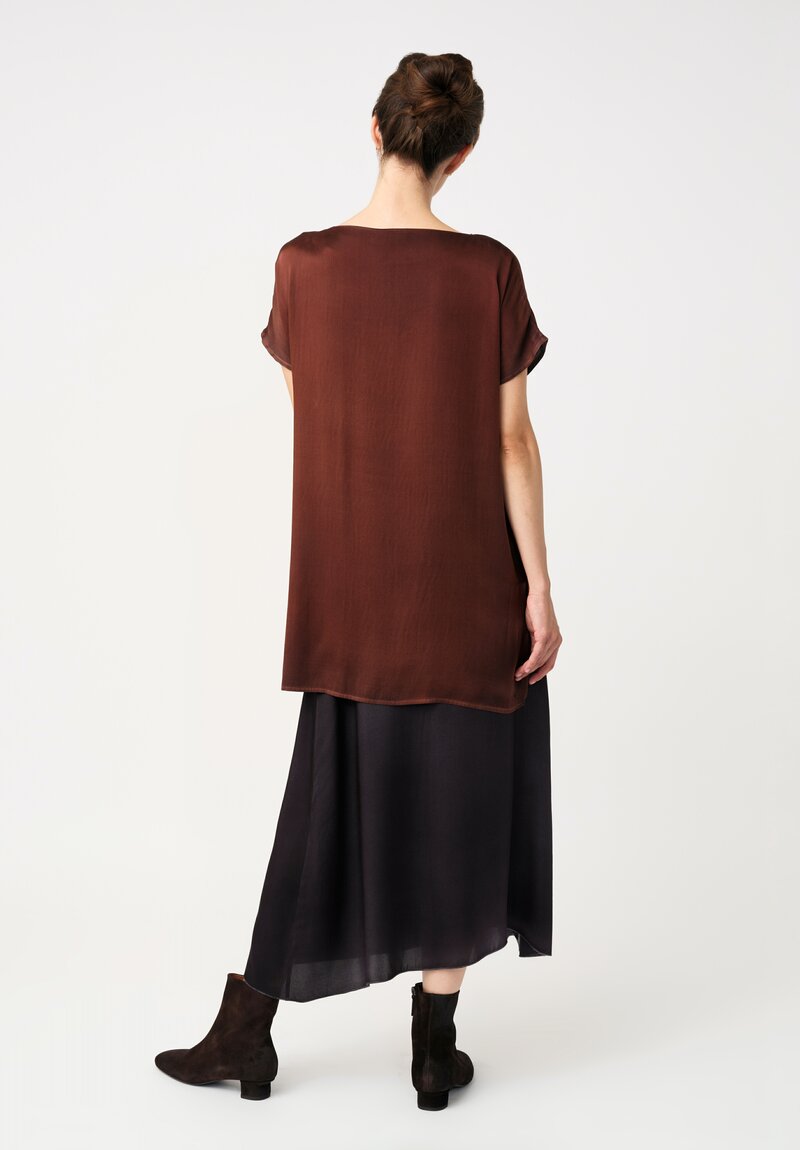 Avant Toi Silk Wrap Skirt in Nero Black