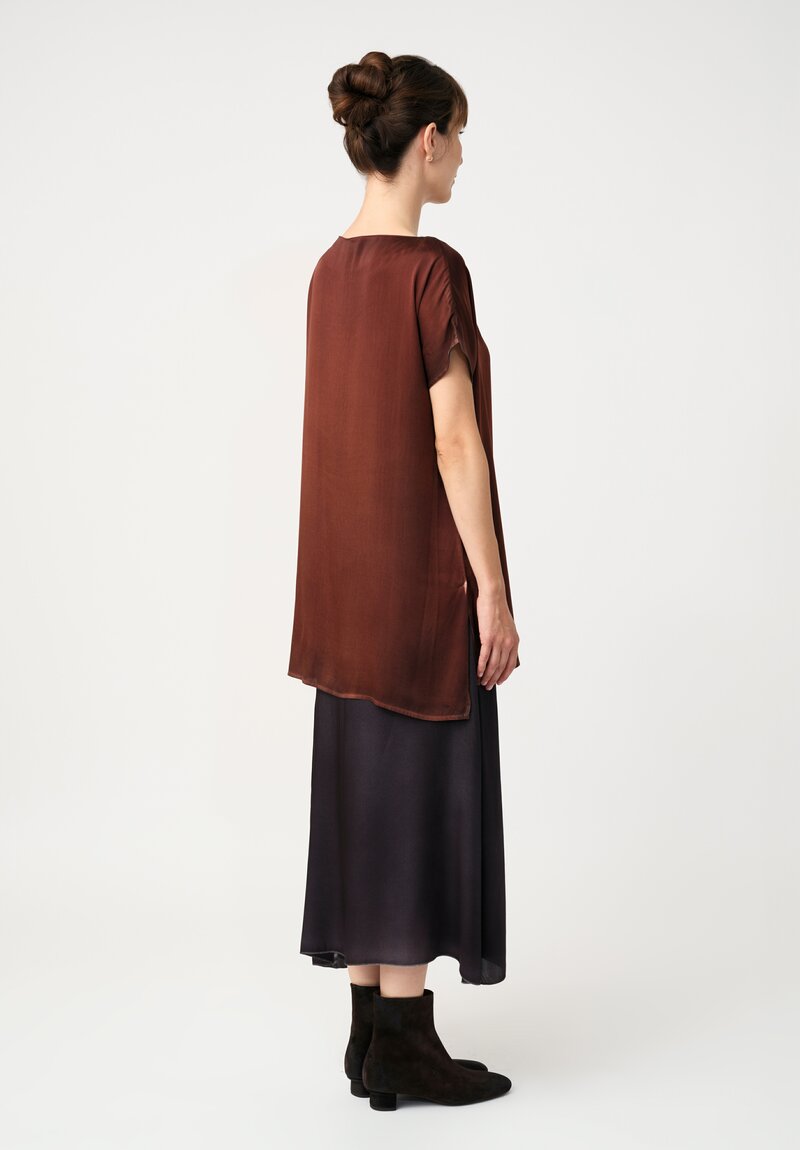 Avant Toi Silk Wrap Skirt in Nero Black