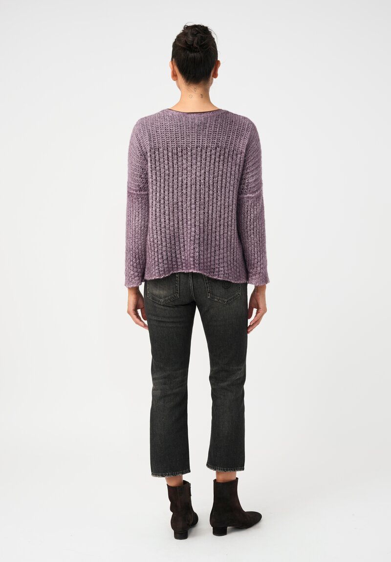 Avant Toi Cashmere & Silk Fantasia Sweater in Mosto Purple