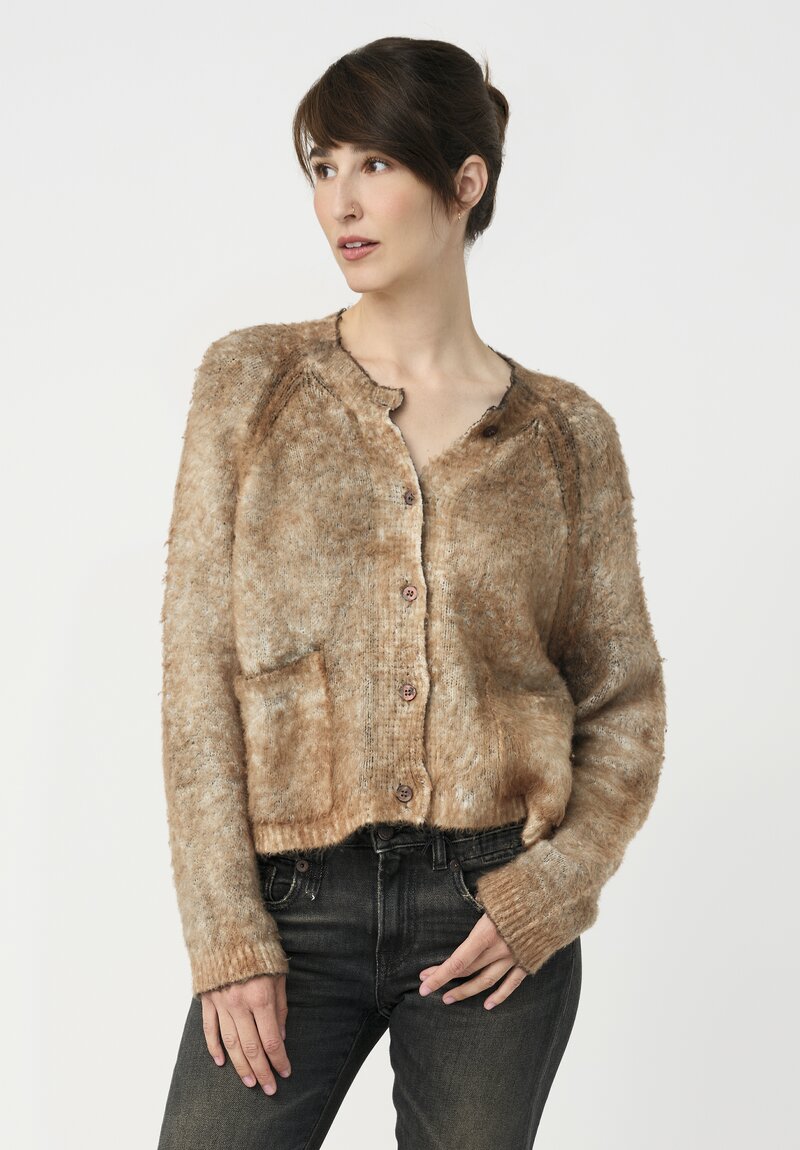 Avant Toi Silk & Cashmere Hand-Painted Pelliccia Jacket in Nero & Fuoco Red