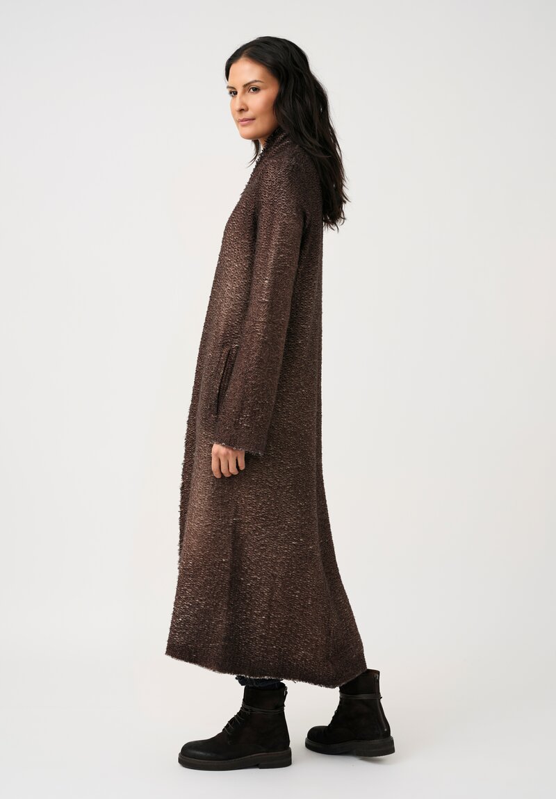 Avant Toi Hand-Painted Vimini Malfilé Duster in Nero & Moro Brown