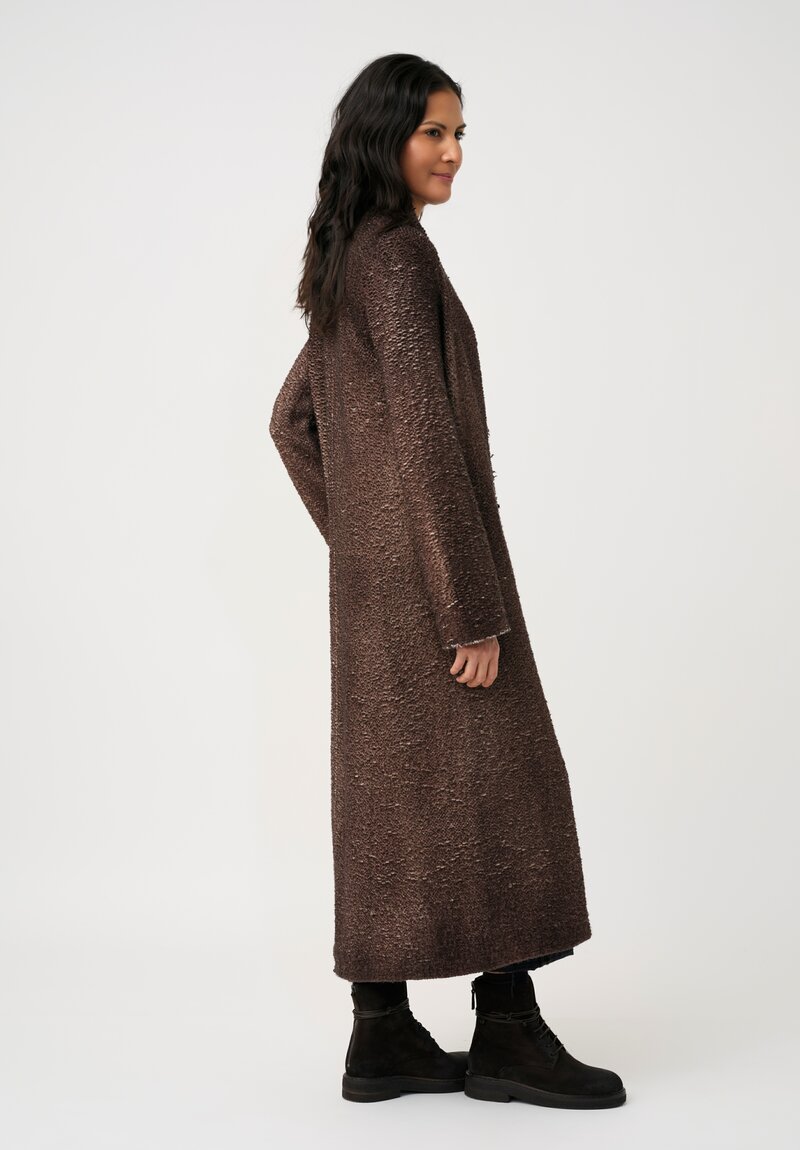 Avant Toi Hand-Painted Vimini Malfilé Duster in Nero & Moro Brown