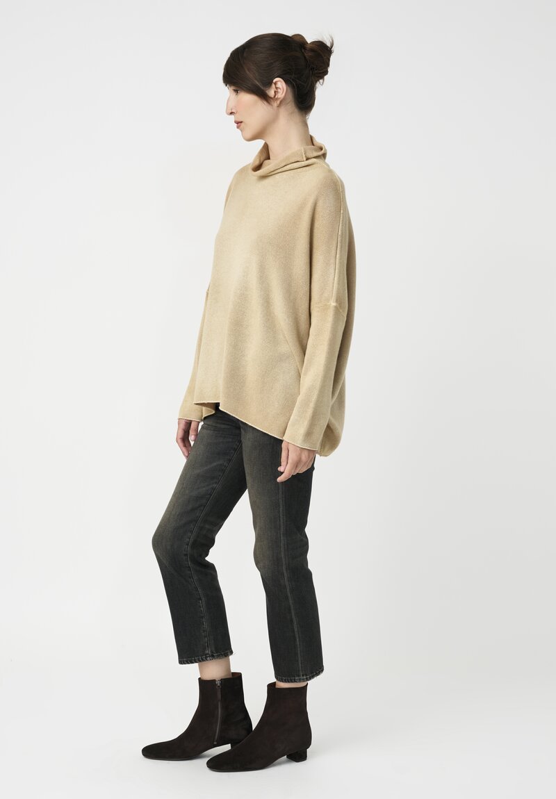Avant Toi Cashmere Hand-Painted Alto Pullover in Burro Cream