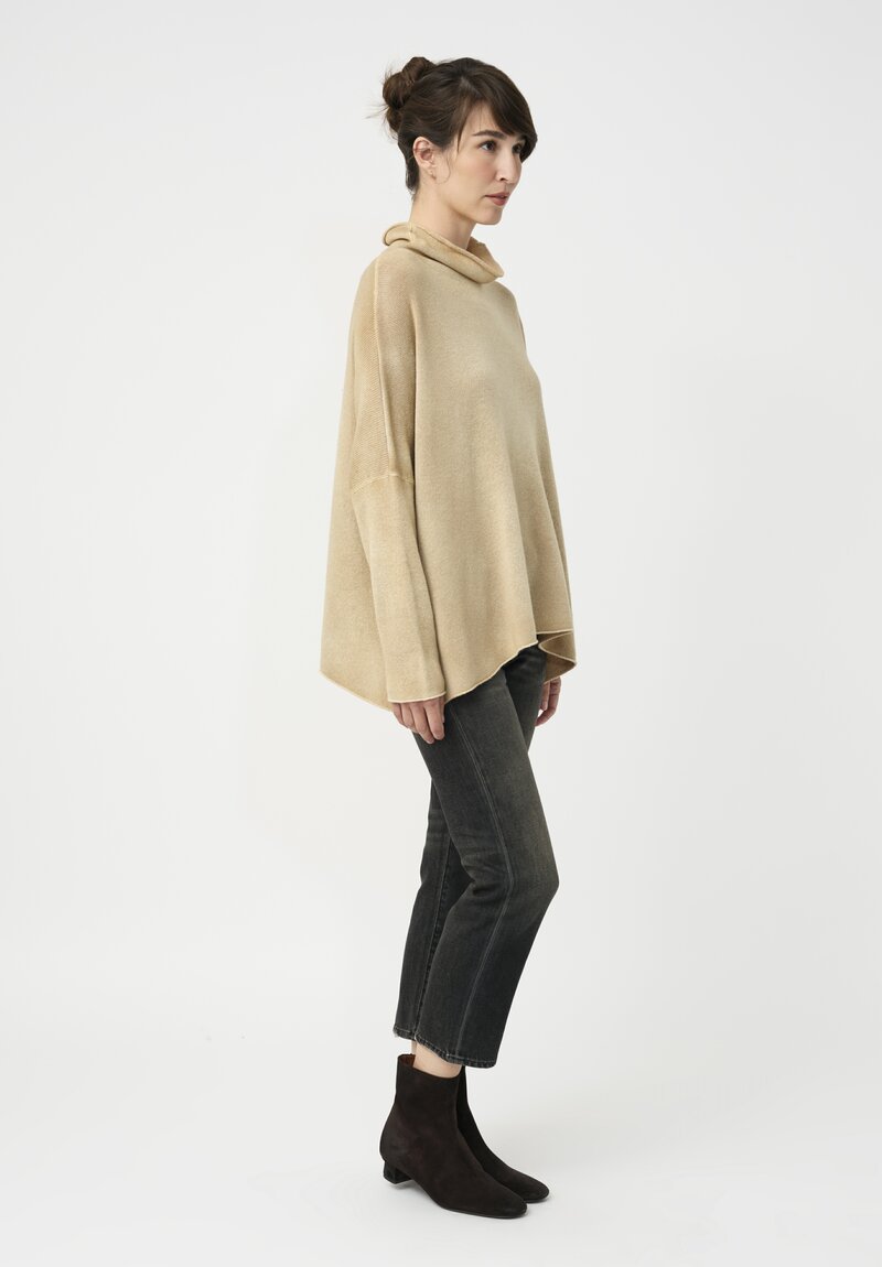 Avant Toi Cashmere Hand-Painted Alto Pullover in Burro Cream