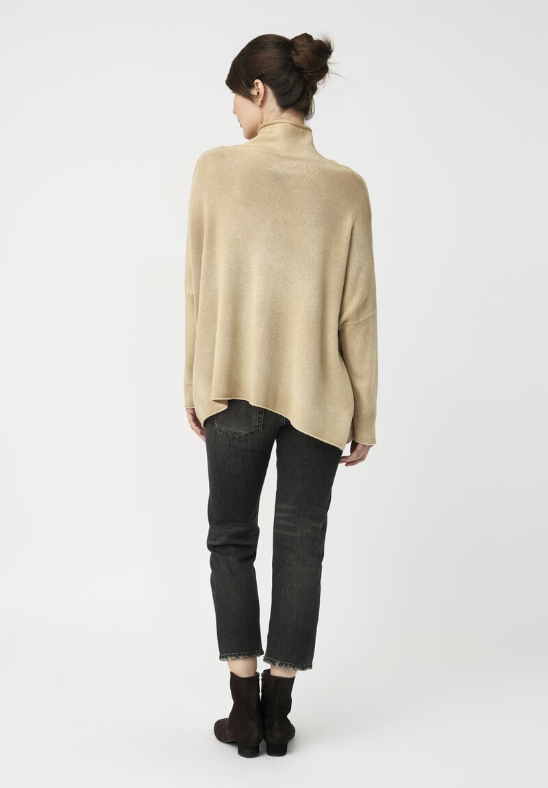 Avant Toi Cashmere Hand-Painted Alto Pullover in Burro Cream