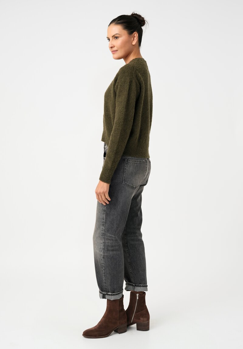 Avant Toi Cashmere Stondata Sweater in Brughiera Green