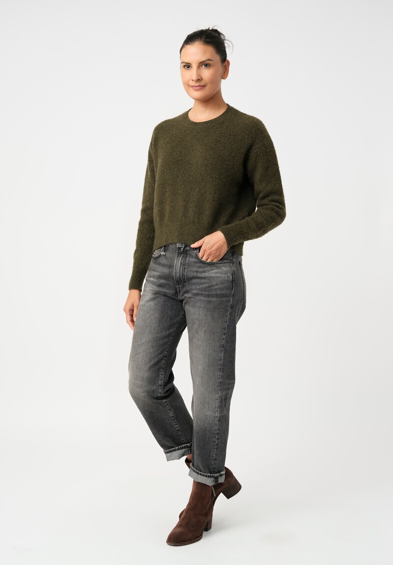 Avant Toi Cashmere Stondata Sweater in Brughiera Green