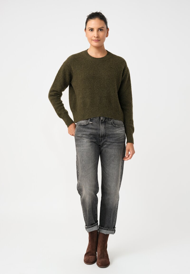 Avant Toi Cashmere Stondata Sweater in Brughiera Green
