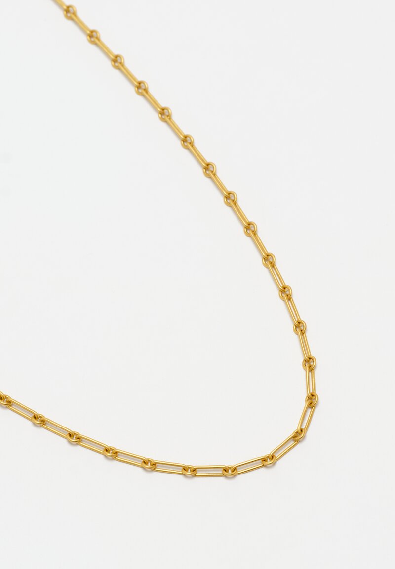 Denise Betesh 22K, Handmade Oval Long Links 18" Chain Necklace	