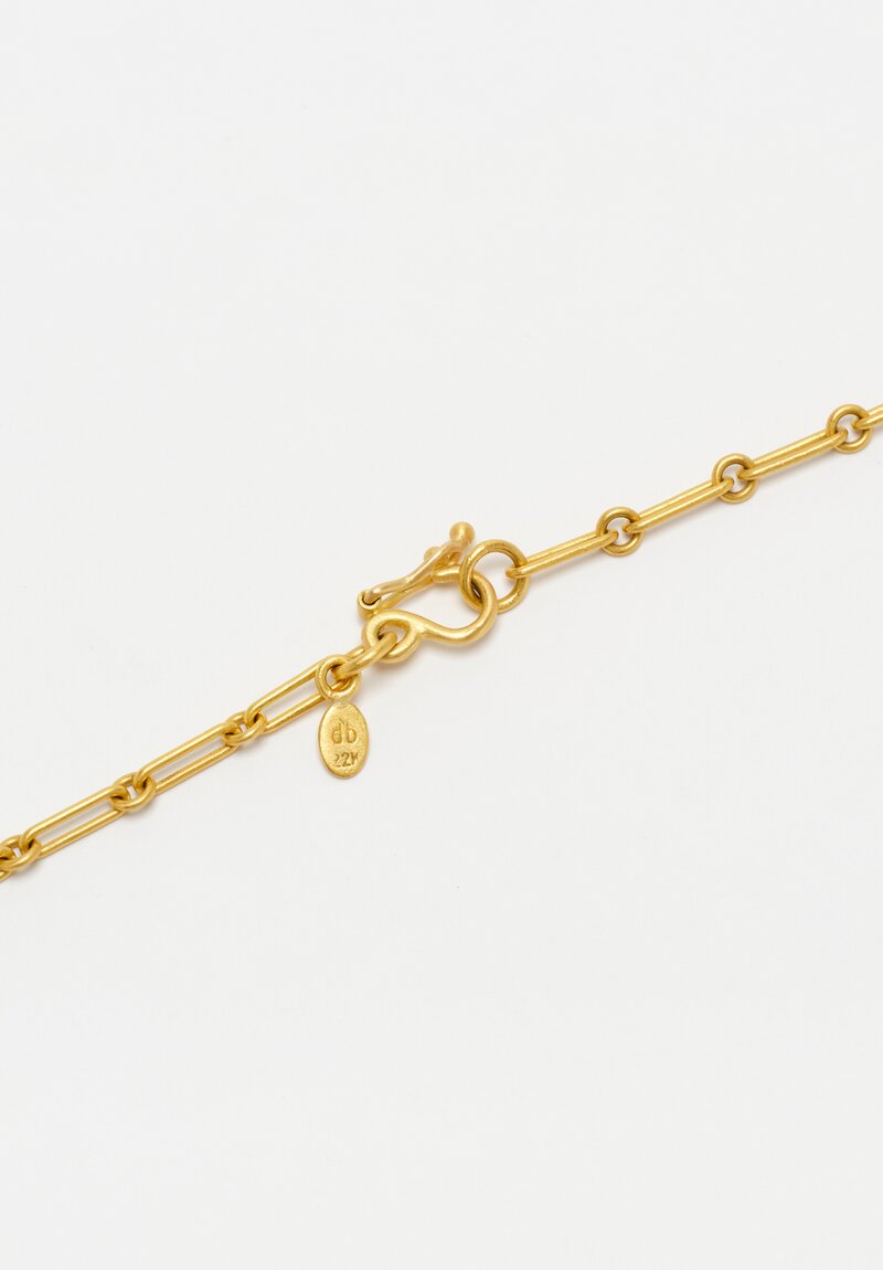 Denise Betesh 22K, Handmade Oval Long Links 18" Chain Necklace	