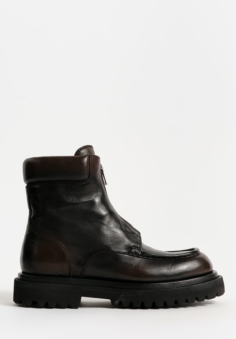 Officine Creative Leather Wisal T Zip-Up Ankle Boots