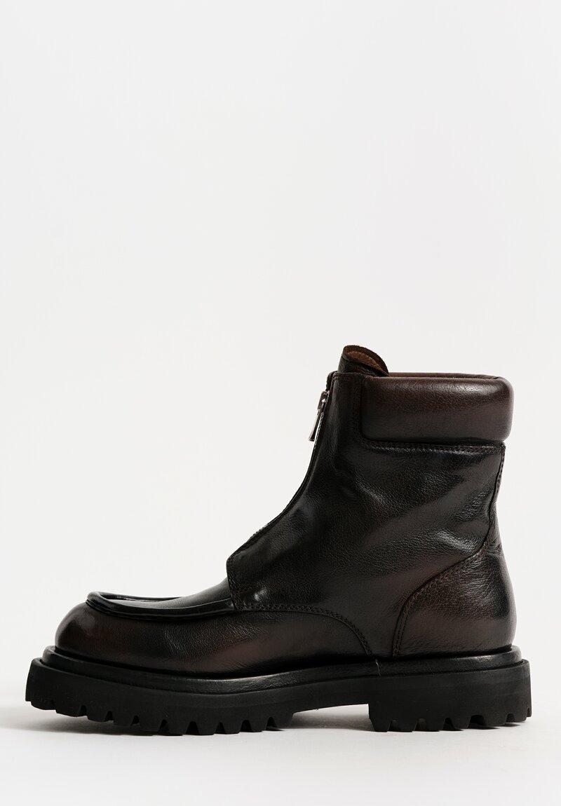 Officine Creative Leather Wisal T Zip-Up Ankle Boots