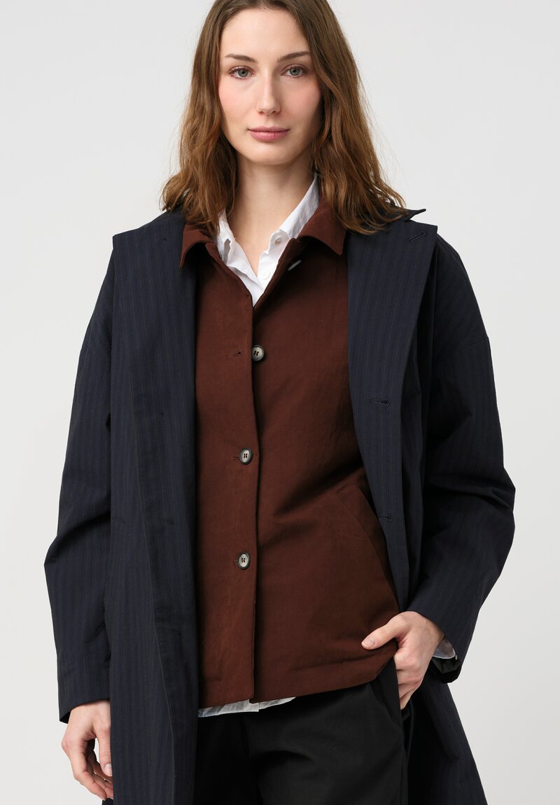 Bergfabel Cotton Blend Uli Jacket in Rust Brown