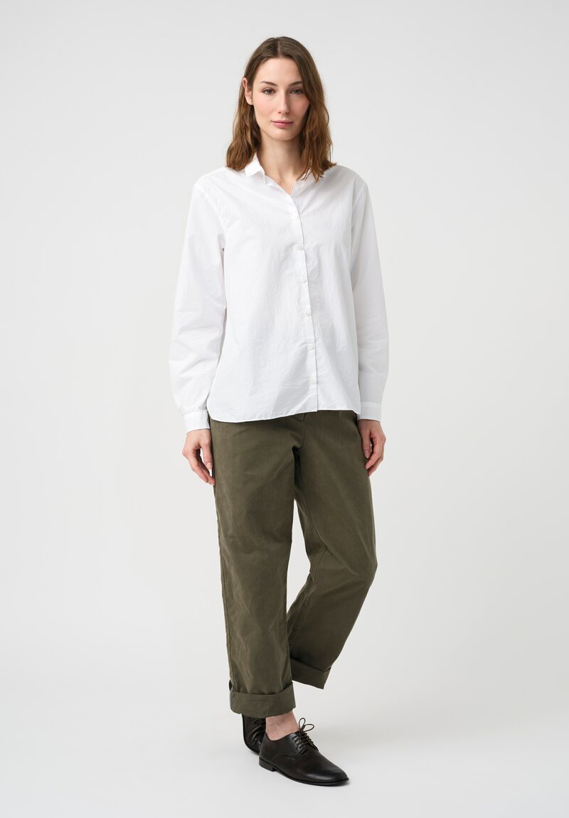 Bergfabel Cotton Blend Maria Pants in Khaki Green