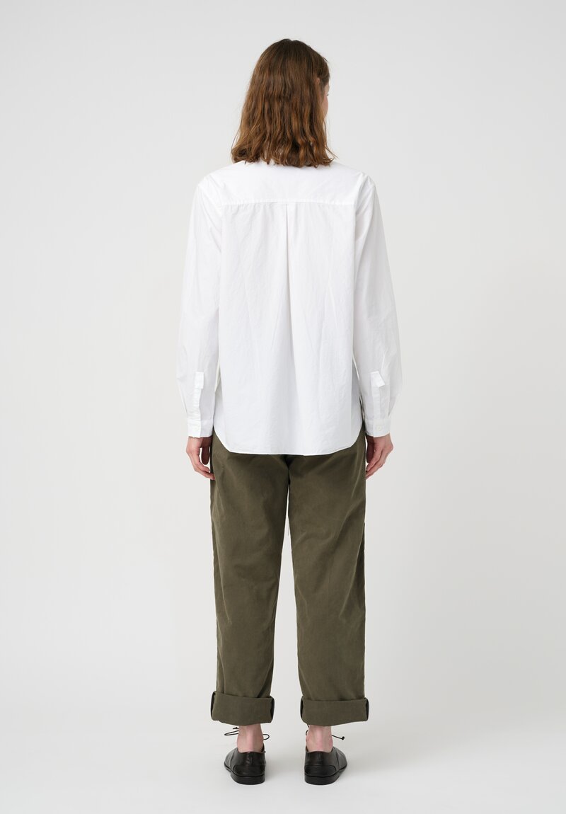Bergfabel Cotton Blend Maria Pants in Khaki Green